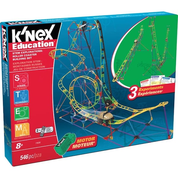 Knex K'Nex Roller Coaster Building Set Toy 546 pc KNX 77078 - main